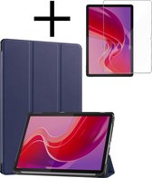 Hoesje Geschikt voor Lenovo Tab M11 Hoesje Case Hard Cover Hoes Book Case Met Screenprotector - Donkerblauw