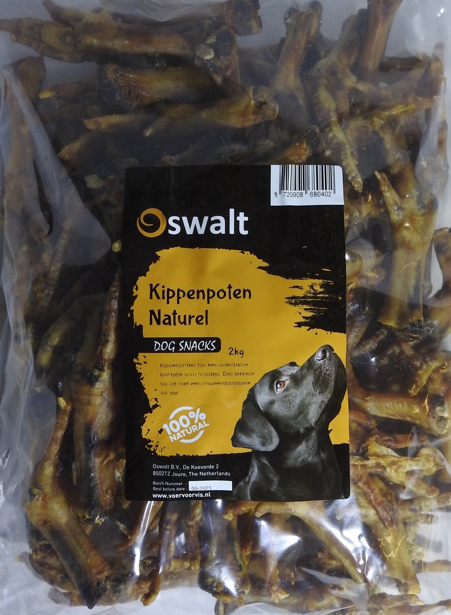 Oswalt Kippenpoten - Naturel - Hondensnack - 2KG