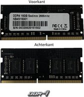 16.GB DDR4 - 2666Mhz - PC4-21300 (2x4chips) laptop / notebook Sodimm geheugen
