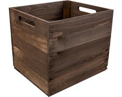 Creative Deco Houten Kist Kallax, Houten krat, Houten kratjes | Venge | 33 x 33 x 37 cm | Ideaal voor Opslag Cadeau Decoratie DIY Ambachten | voor Documenten Speelgoed Gereedschap | Houten kratten, Fruitkisten hout, Houten kratten doos