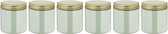 Scrubzout Dennen - 300 gram - Pot met gouden deksel - set van 6 stuks - Hydraterende Lichaamsscrub