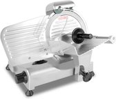 HCB® - Professionele Horeca Snijmachine - 250 mm - RVS / INOX - 230V - Allessnijder - Vleeswaren - Groenten - Vleessnijmachine - 47x42x39 cm (BxDxH) - 12 kg