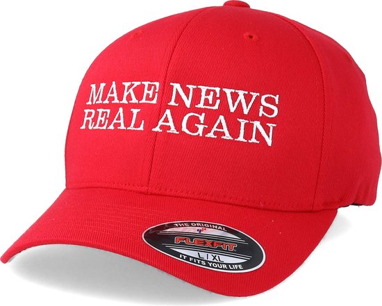 Hatstore- Make News Real Again Red Flexfit - Iconic Cap