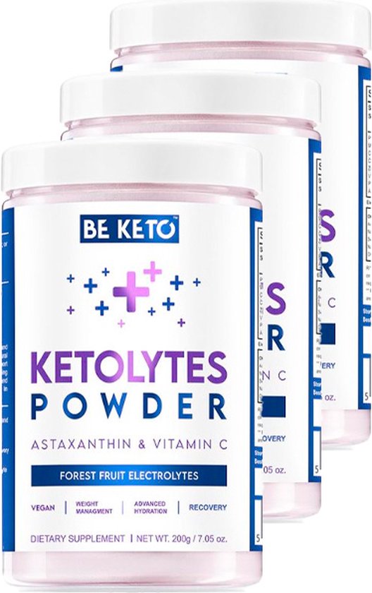 Keto Berry Reno Powder Be Keto | Keto Electrolytes Powder | Forest Fruit 200g | 3 stuks | 3 x ...