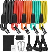 Veelzijdige Fitness Weerstandsbanden Set - Anti-Breuk, Natuurlijk Rubber, voor Yoga en Pilates - Meerkleurig