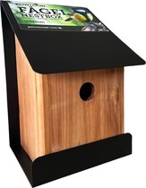 Nestkast voor Koolmees - Vogelhuis - Hout Met Metaal - 20x25x40cm