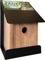 Nestkast Voor o.a. Huismus, boomklever, Bonte Vliegenvanger - Vogelhuis - Hout Met Metaal - 20x25x40cm