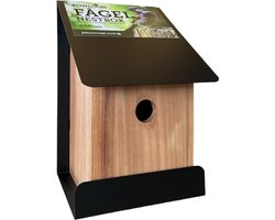Nestkast Voor o.a. Huismus, boomklever, Bonte Vliegenvanger - Vogelhuis - Hout Met Metaal - 20x25x40cm