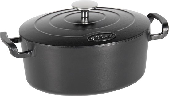 KP Gietijzeren Braadpan RD 28cm zwart