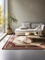 Flycarpets Herat Klassiek Vloerkleed - Adraskan - Rood / Creme - 120x170 cm