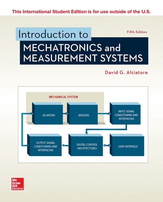 ISE Introduction to Mechatronics and Measurement Systems - cover