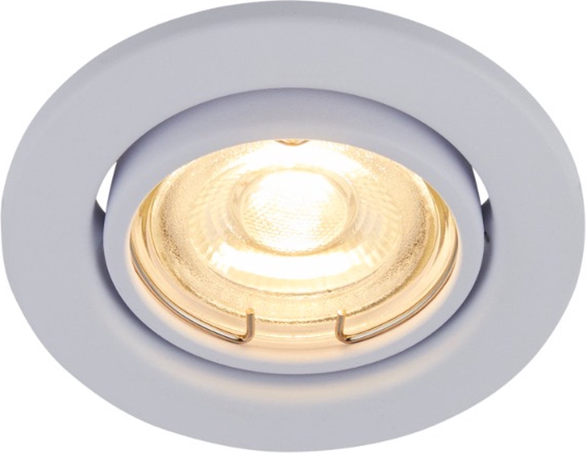 Inbouwspot wit rond kantelbaar - Met GU10 fitting - 3 stuks
