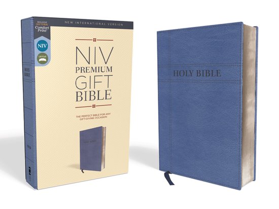 NIV, Premium Gift Bible, Leathersoft, Navy, Red Letter, Comf ... - cover