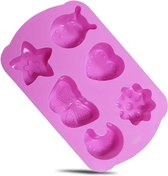 Airfryer Siliconen bakvorm met Figuurtjes - Bakvorm met Figuren Voor Kinderen - Roze