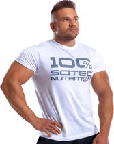 T-Shirt - Scitec Nutrition 100% heren-T-shirt - XL - White