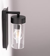 JL - Wandlamp cilinder E27 fitting zand zwart waterdicht