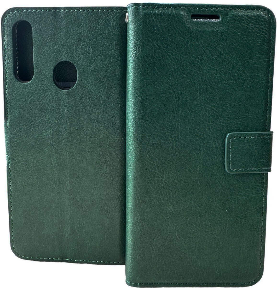 Bookcase Geschikt voor: Samsung Galaxy A10s - Groen - portemonnee hoesje