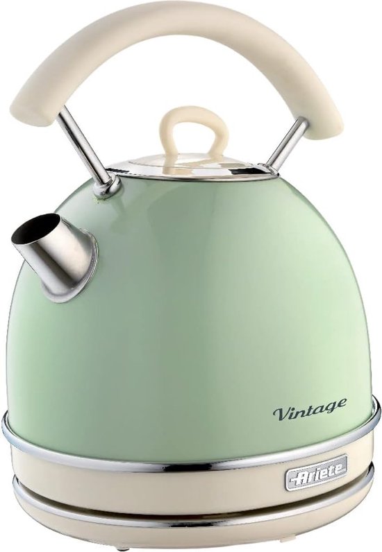 Ariete 2877/04 | Vintage waterkoker | 2000W | 1,7L inhoud | draadloos | Groen