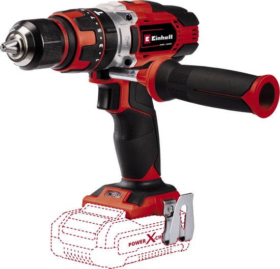 Einhell Accu Klopboor-/ Schroefmachine TE-CD 18/48 Li-i Solo - Power X-Change - 18 V/Li-Ion - Met impactfunctie - 2 snelheden - 48 Nm - Excl. accu en lader