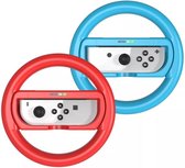 Bol.com JYS Nintendo Switch Steering Wheel & Comfort Grip Pair -Rood / Blauw (NSW) Nieuw aanbieding