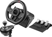 Bol.com Tracer - gaming racestuur - SimRacer Manual Gearbox 6 in 1 stuur gaming racestuur met pedalen en versnellingspook compat... aanbieding