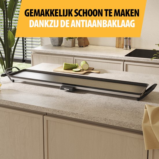 Tristar Bakplaat - BP-2670 - 1800W - Gourmet, Grillplaat XXL 100x23cm - 10-12 personen