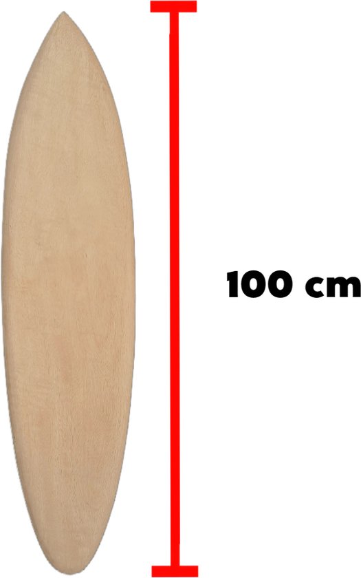 Hout Naturel - Surfplank Surfboard - Decoratie - 100 cm