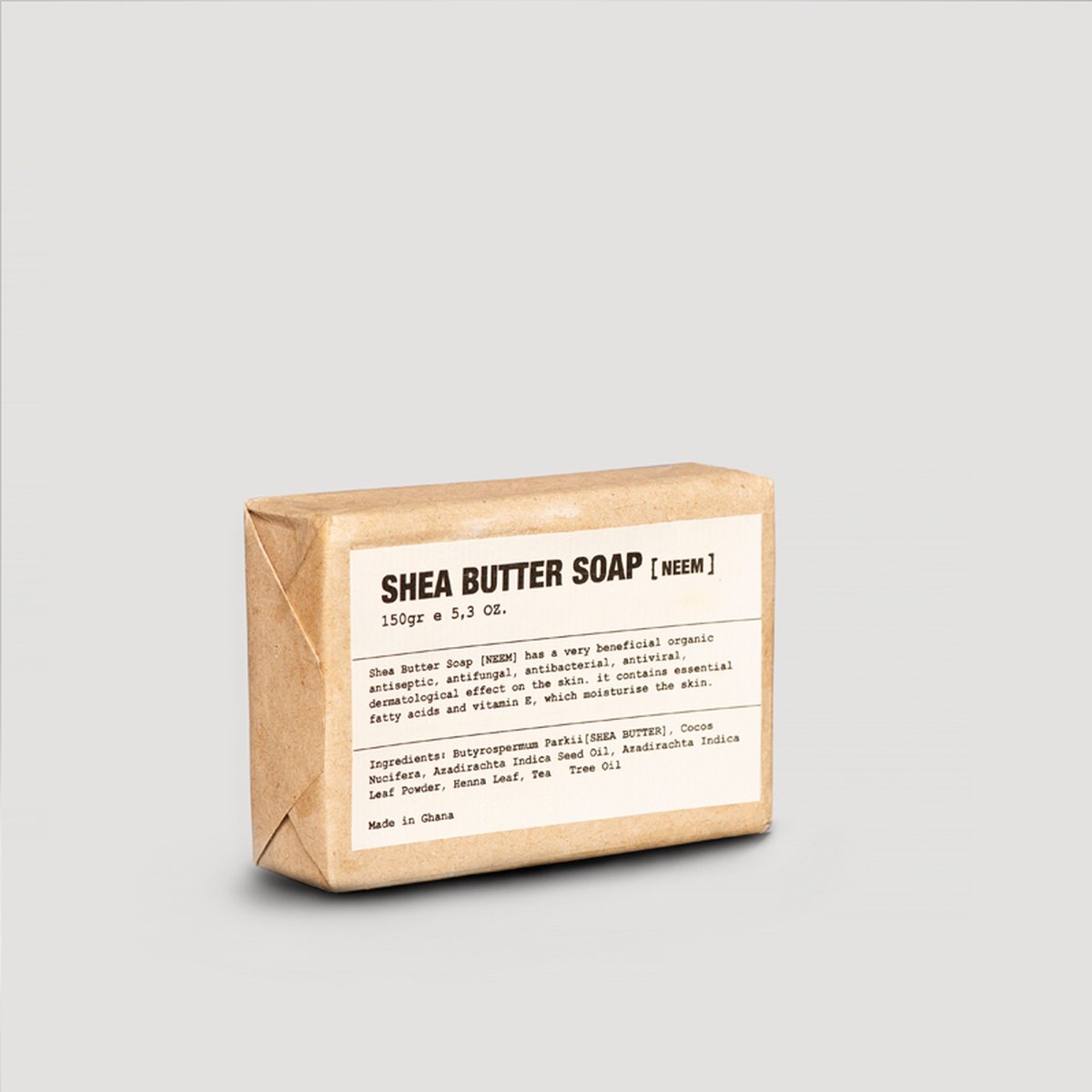 SAFWAH Biologische Shea Boter Zeep met Neem 150 gram - Handgemaakt met Pure Shea Boter en Verrijkt met Neem - Biedt een Rijke bron van Antioxidanten en voedende Vetzuren, waarbij Neem de huid Zuivert en Verzacht voor een Stralende Teint