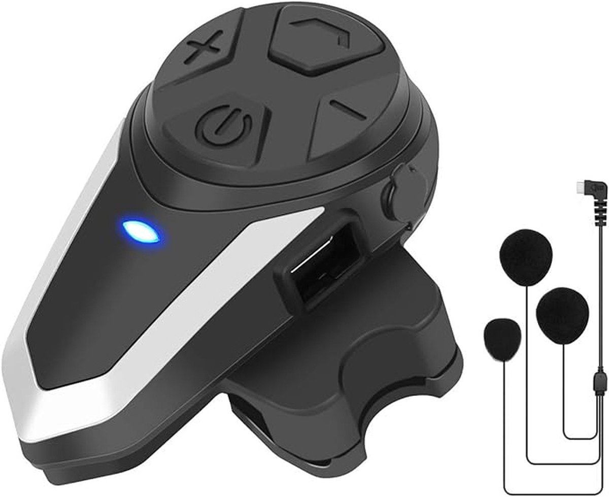 Bluetooth Motorhelm Headset -Bluetooth Headset met microfoon- Motor headset - IPX7 waterdicht - FM radio-Groepsgesprek-RADIO -NAVIGATIE-Bluetooth 5.0