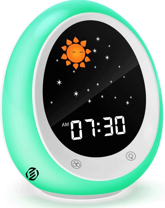LUVION® Schaap Slaaptrainer - Slaaphulp voor kinderen vanaf de peuter leeftijd - Kinderwekker - Slaapwekker - Nachtlamp - Wekker Timer | Pakske