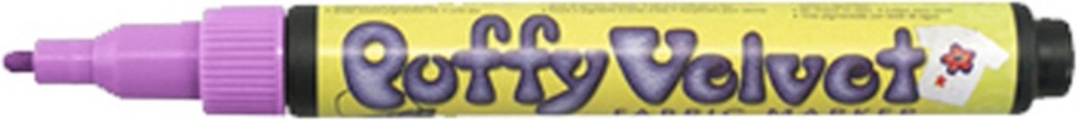Marvy Uchida textielstift lila - Puffy Velvet marker voor stoffen.