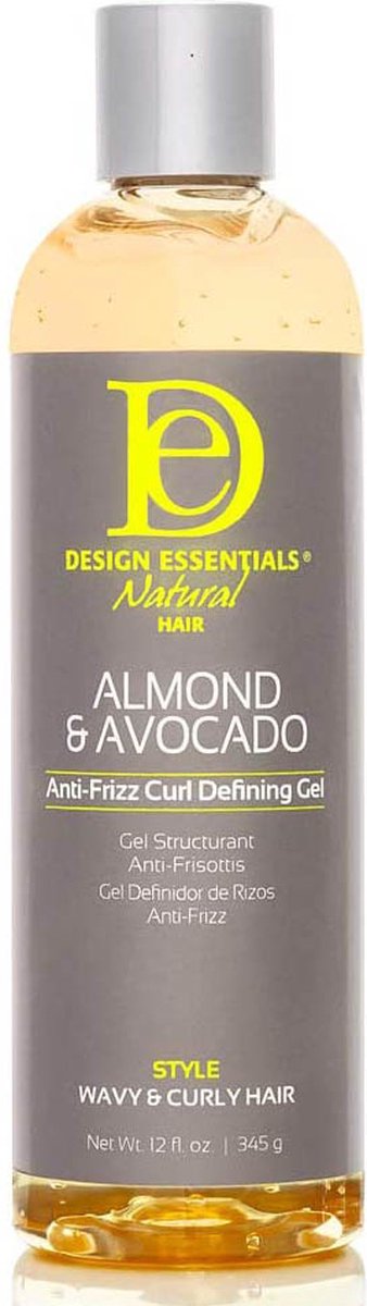 Design Essentials - Natural Almond & Avocado Anti Frizz Curl Defining Gel - 345gr.