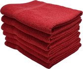 Handdoeken - Handdoekenset - Badhanddoeken - 70cm x 140cm - Set met 6 stuks - 450 gram per stuk - 100% Katoen - Rood