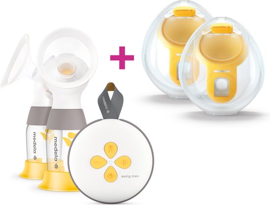 Medela Swing Maxi Dubbele Elektrische Borstkolf – Inclusief Handsfree Opvangcups – BPA-vrij – Natuurlijk en Efficiënt Kolven – 21 & 24 mm Borstschilden