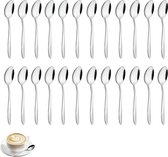 Roestvrijstalen koffielepels, 13,5 cm (5,3 inch) lepels, kleine lepels, moderne lepelset voor huishouden/keuken/restaurant, vaatwasmachinebestendig