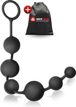 Quick Relief Anal Beads™ - Anale Kralen - Anaalketting - Sex Toys - Buttplug - Vaginale Ballen - Siliconen - Zwart