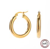 Borasi Basic Gold Hoops | 18K Goldplated | Dagelijkse Basic Oorbellen | Vrouwen Sieraden | Dames Sieraden | Goud | Elegante Oorbellen | Cadeau Voor Haar | Luxe Geschenkzakje | Moederdag Cadeau | Moederdag Cadeautje |