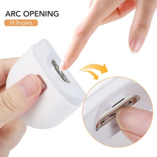 Pince à ongles électrique professionnel - Coupe-ongles automatique pour Adultes et bébés - Ciseaux à doigts et orteils - Coupe-pédicure pour Ongles épais - Couleur : Wit