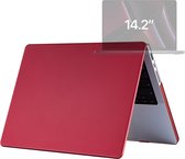 Laptophoes - Geschikt voor MacBook Pro 14 inch Hoes - Geen Vingerafdrukken - Carbon Case - Voor M1, M2, M3 - A2442, A2779, A2992, A2918 - Rood