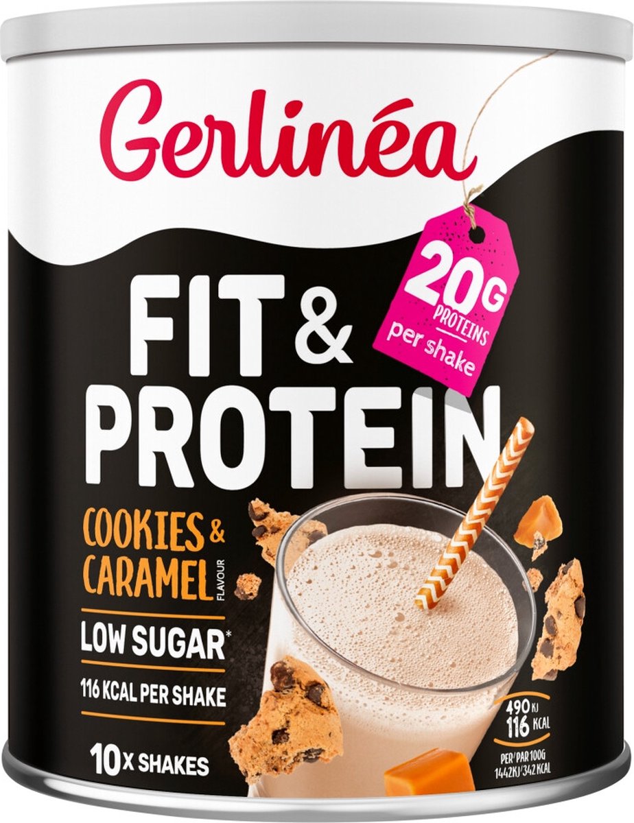 Goedkoopste Gerlinea Fit & Protein Cookies & Caramel 340 gr