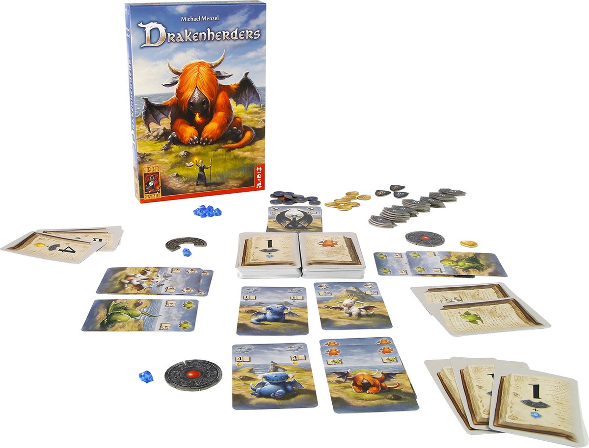 999 Games Drakenherders Kaartspel: vlot familiespel met magisch boek thumbnail 5