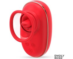 Engily Ross - Lizer - Tong Vibrator - Lik en Zuig Functie - Vacuümpomp - Likkende Vagina Zuiger - Vibrator voor Vrouwen - Tepels - Clitoris - Beffen - Seksspeeltje voor Vrouwen - Rood