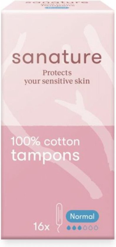 Sanature - Tampons Normaal - 100% katoen - 16 stuks