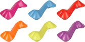Flamingo Hondenspeelgoed Rubber Bot - Blauw/Rood/Oranje/Geel/Roze/Paars - 14 x 5 x 4.5 cm