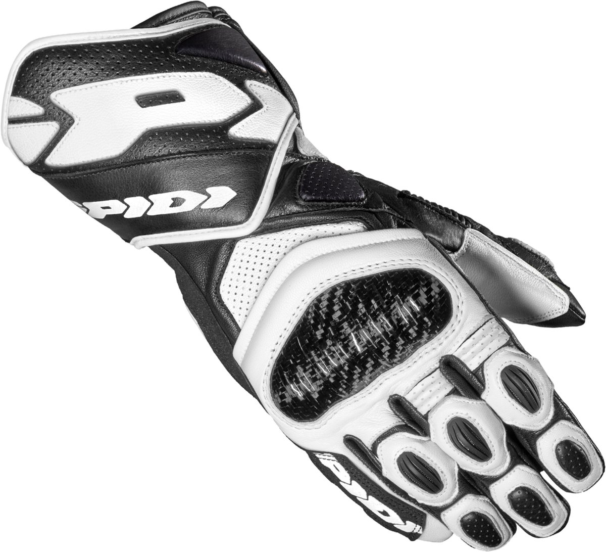 Spidi Carbo 7 Zwart Wit - Handschoen