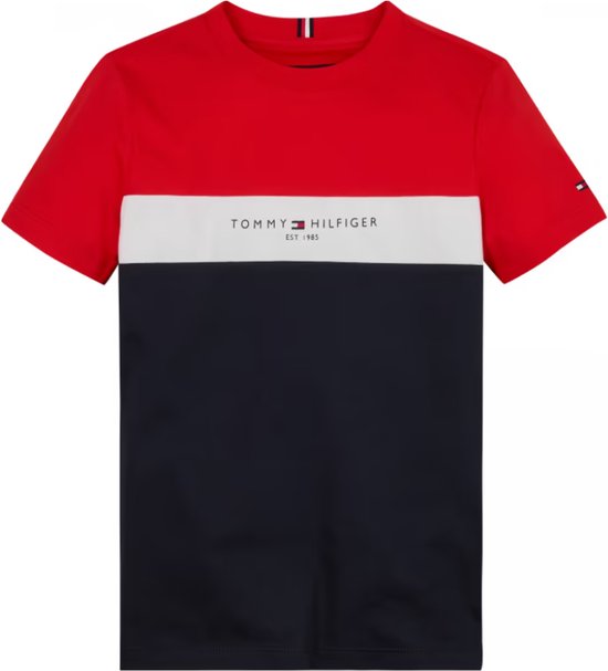 Tommy Hilfiger ESSENTIAL COLORBLOCK TEE S/S Jongens T-shirt - Blue