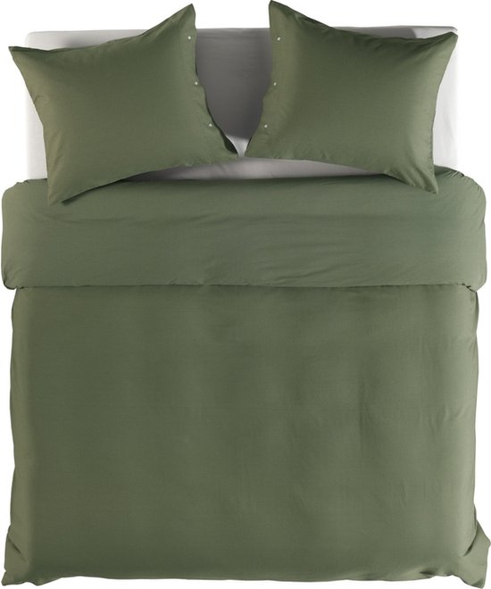 YELLOW Cialda Dekbedovertrek - Lits-jumeaux - 240x200/220 cm - Army Green