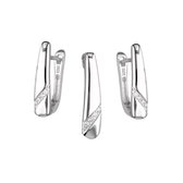 Prom Zilver Set - Zilver Oorbellen met Hanger - Oorbellen met Hanger - Zilver 925 - Amona Jewelry