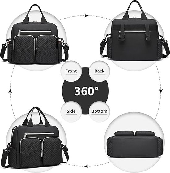 Kono Baby Diaper Bag Large Weekender Travel Diaper Bag Stylish for Mom and Dad, Convertible Travel Tote Messenger with Insulated Pockets, Dark Grey