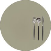 Placemat Togo rond - kunststof - dia 38cm - SET/6 - taupe